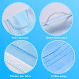 SfAVEreak Face Mask Disposable for Dust Air Pollution Protection, Blue ( Pack of 50 )